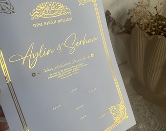 Islamische Eheurkunde GLANZ | Dini Nikâh Akdi verschiedene Sprachen