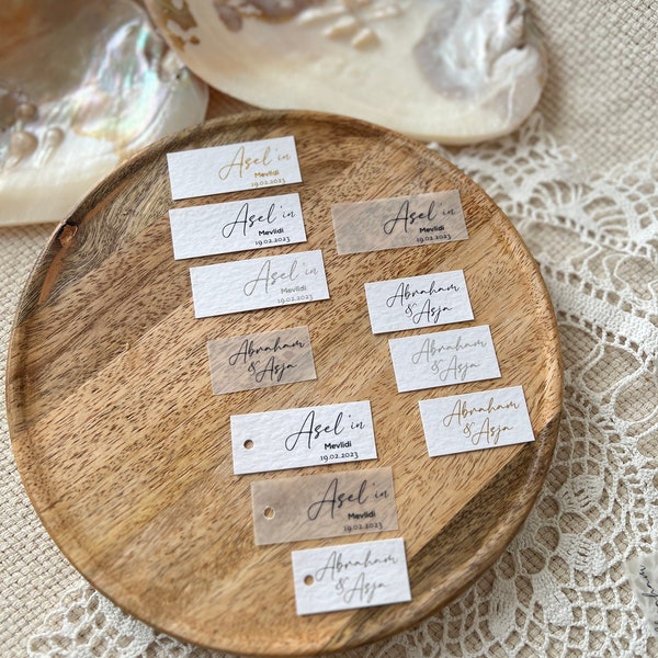 Etiquettes personnalisées pour cadeaux invités - JGA baptême mariage fiançailles diy cérémonie de mariage