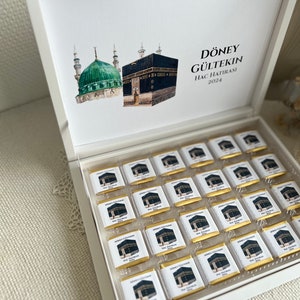 Schokoladenbox Umrah & Hajj Geschenk | Schokobox Umrah Mubarak | Hajj Mubarak | Hajj Geschenk | Hac Umre Hediyesi - Ümre Hediyesi