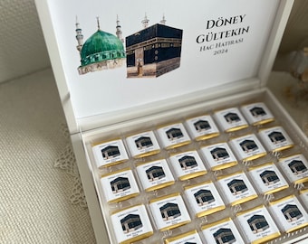 Schokoladenbox Umrah & Hajj Geschenk | Schokobox Umrah Mubarak | Hajj Mubarak | Hajj Geschenk | Hac Umre Hediyesi - Ümre Hediyesi