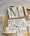 Lettering personalized made of vinyl + including transfer film birthday JGA baptism confirmation engagement wedding party