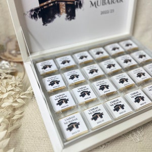 Schokoladenbox Umrah & Hajj Geschenk Schokobox Umrah Mubarak Hajj Mubarak Hajj Geschenk Hac Umre Hediyesi Ümre Hediyesi Bild 1