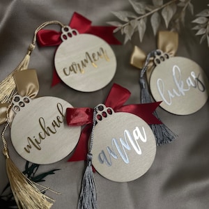 Personalized wooden Christmas tree bauble | Christmas gift Santa Claus Christmas tree Christmas tree Personalized gift