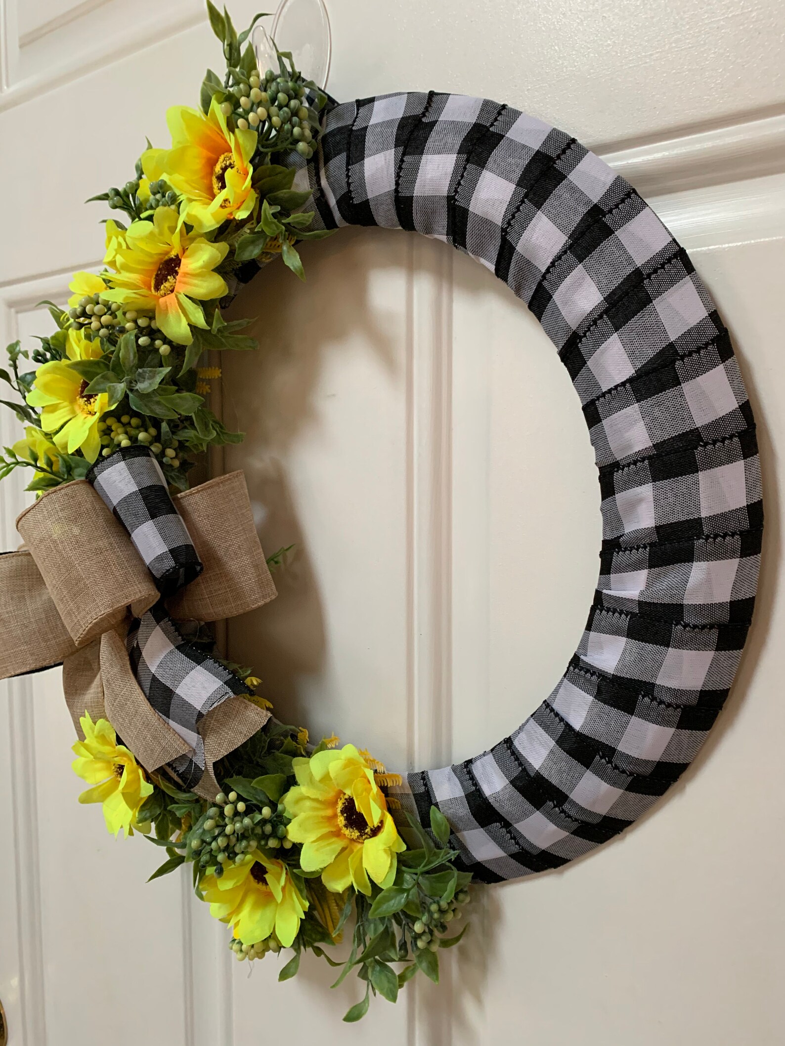 Ribbon Door Wreath Farmhouse Wreath Spring Wreath Everyday Etsy