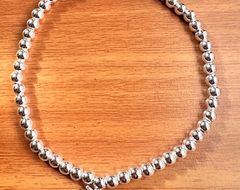 Authentic Tiffany & Co Heart Bracelet Plain Heart Tag Pendant