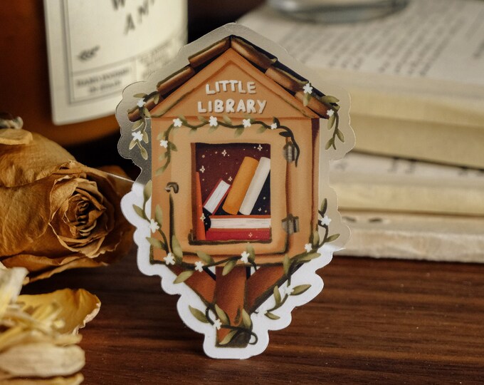 Little Library Sticker | Book Collection | Vinyl, Clear, Matte ...