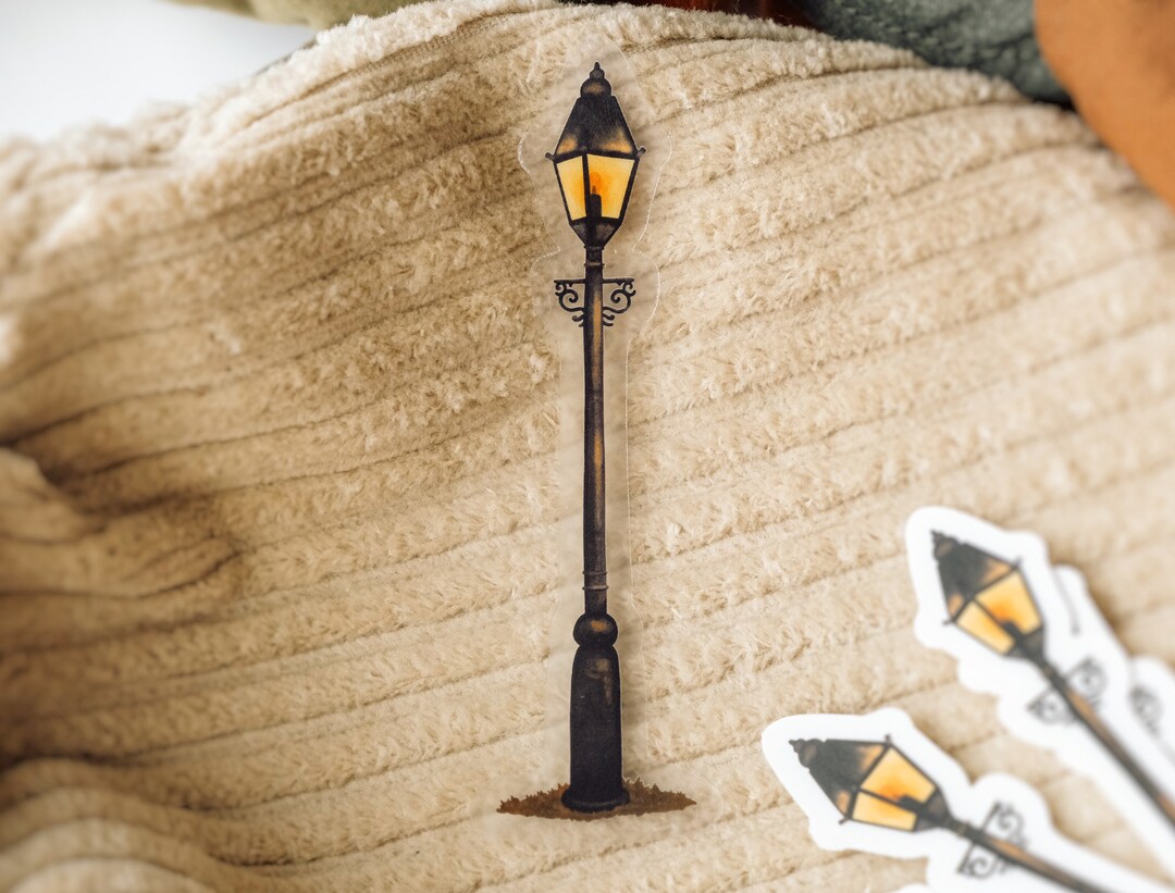 Lamp Post Sticker Secret Forest Vinyl, Clear, Matte Autumn Fall