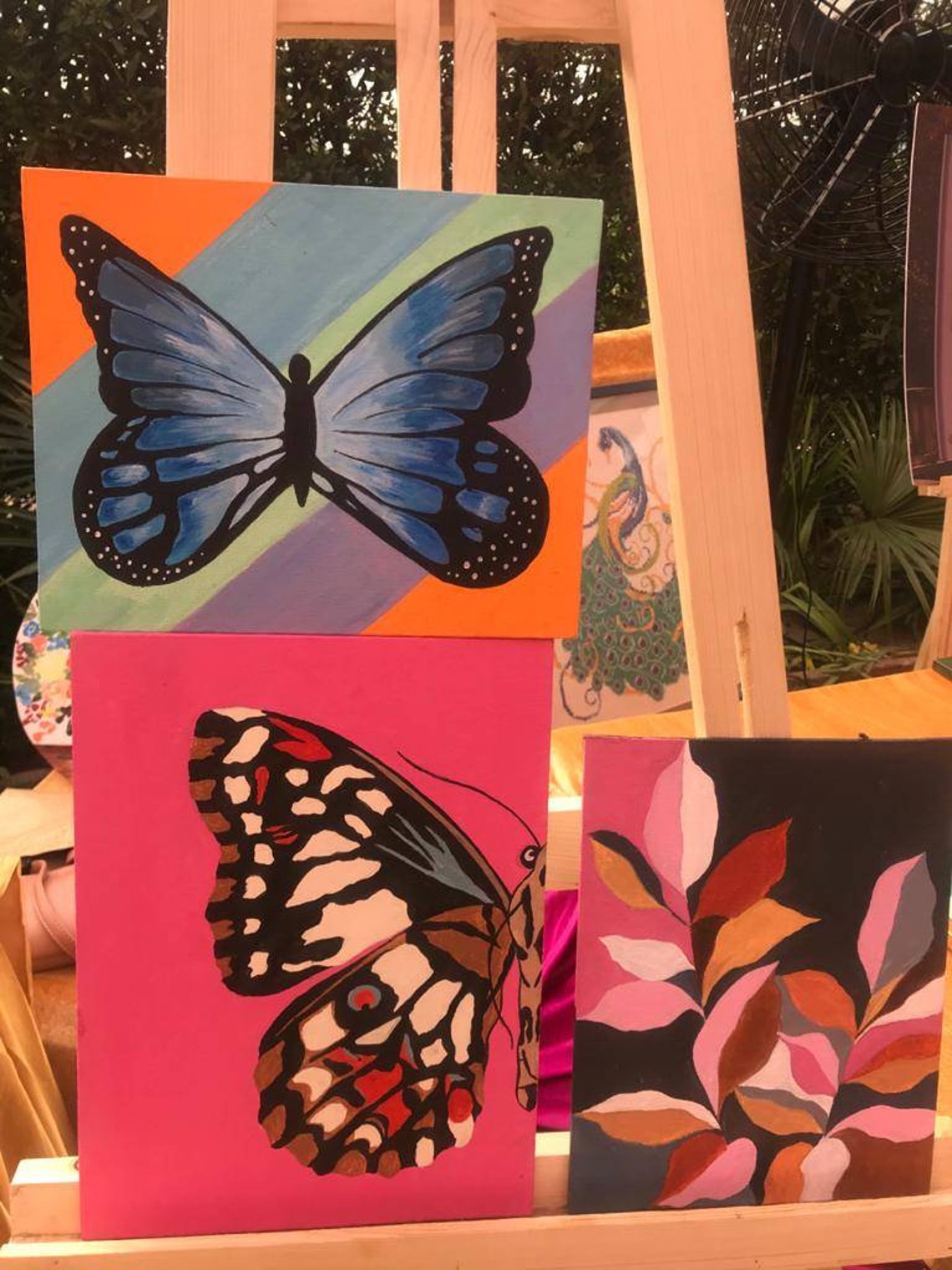 Handmade acrylic painting on canvas board. Etsy