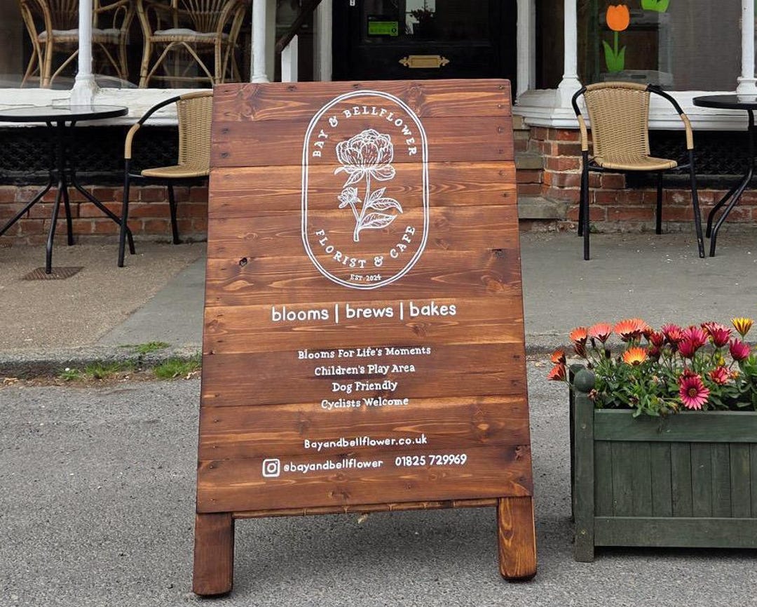 Custom A-frame, Event Sign, Wooden Business Sign, Custom Pavement Sign ...