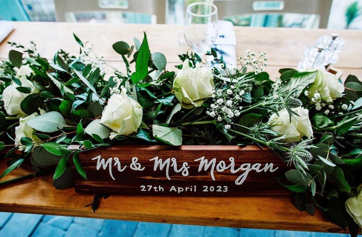 Reversible Top Table Sign Wooden Top Table Sign, Wedding Top Table Plaque, Wedding Table Decor ...