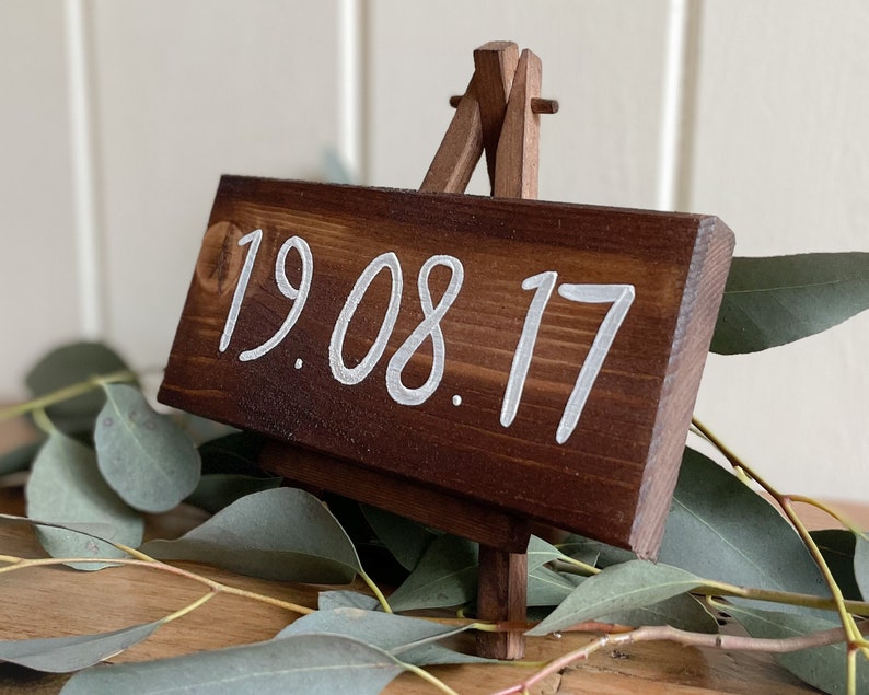 Wooden Table Numbers, Hand-painted Table Numbers, Wedding Table Numbers, Wedding Table Decor, Table Sign, Rustic Wedding Decor image 9