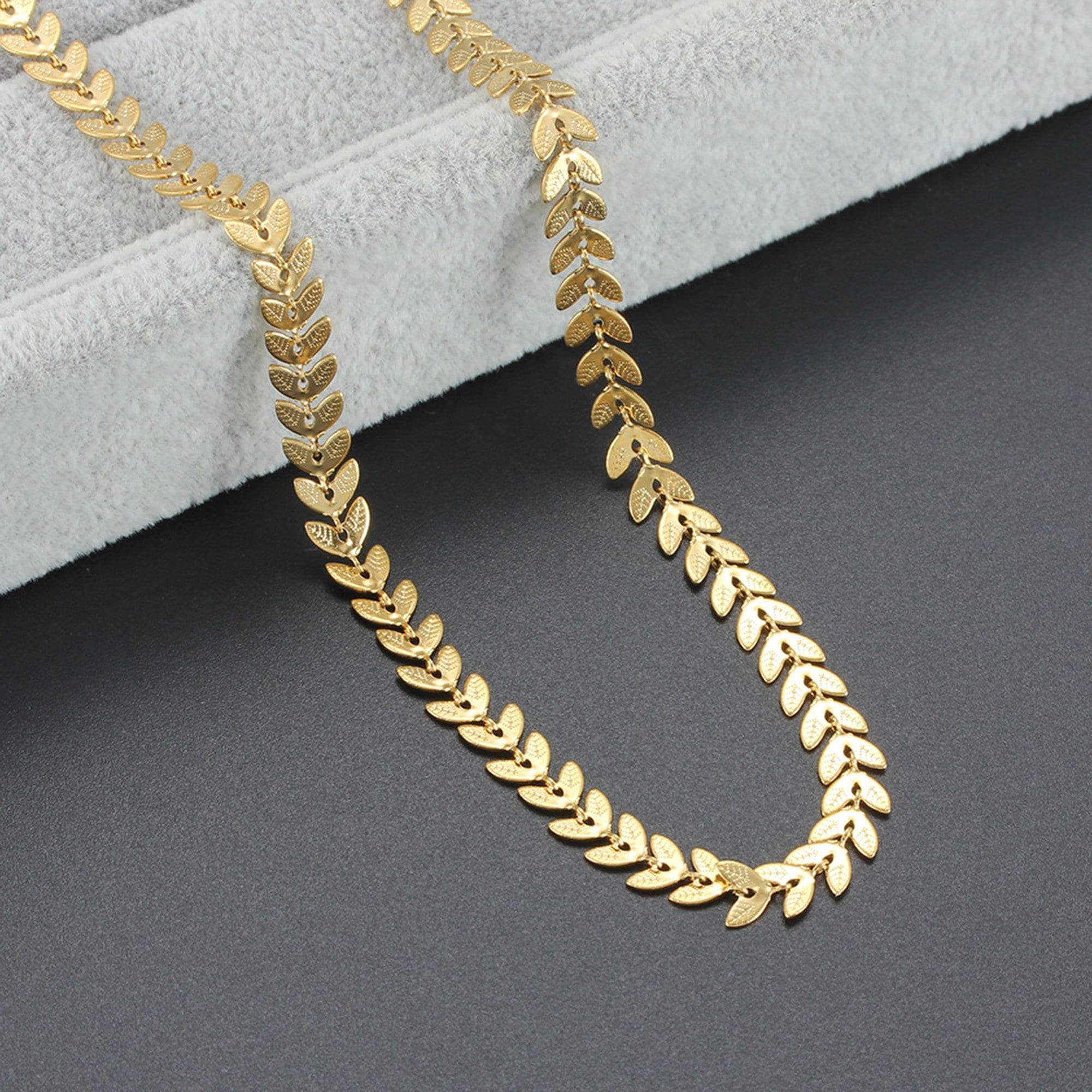Gold Stainless Steel Box Chain Necklace, Military Dog Tag Chain, Chains for  Jewelry Making, Ready to Wear 