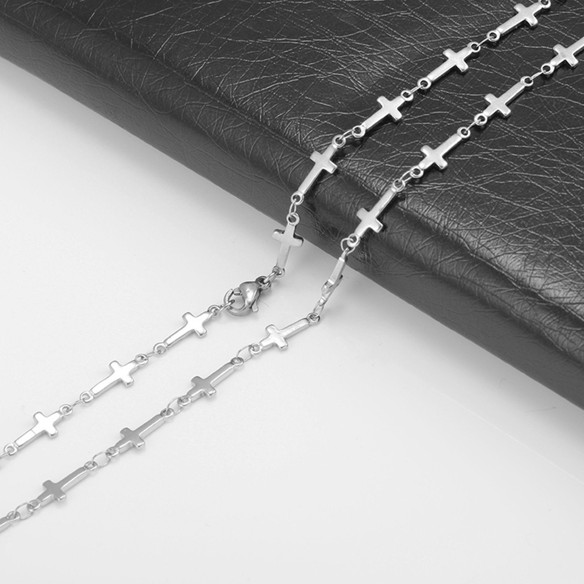 316L Stainless Steel Cross Chain for Women Men DIY Jewelry Etsy