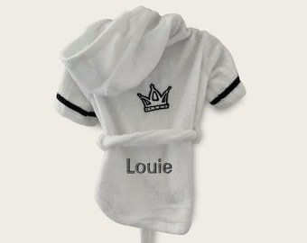 Custom Dog Bathrobe | Embroidered Velour Pet Robe