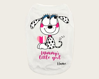 Personalisiertes Mama-Mädchen-Hund-Shirt | Mamas Mädchen Hund Katze Haustier Shirt | personalisiertes Welpen Shirt | Sprüche Hunde Shirt | süßes Hundeshirt