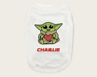 Camiseta personalizada para perro Grogu: camiseta personalizada para mascota de Star Wars para niño