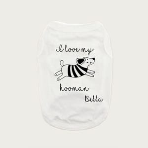 Custom dog lover pet shirt | love my hooman dog shirt | love my human dog shirt | dog shirt with name | personalized dog shirt | dog tee