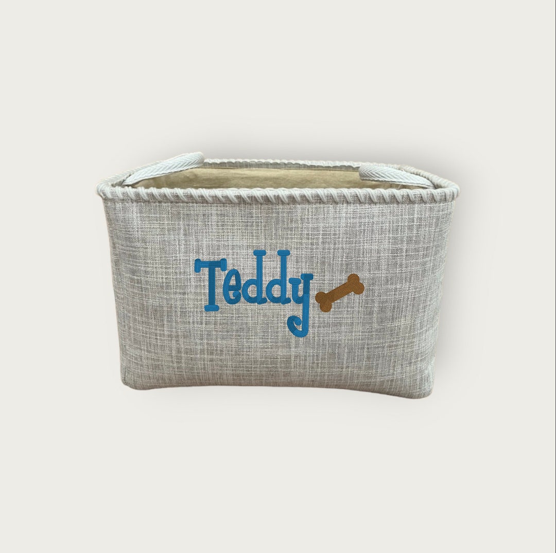 Custom Dog Toy Basket Personalized Dog Toy Box Dog Toy Etsy