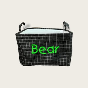 Custom dog toy basket, personalized dog toy box, dog toy storage, embroidered toy basket, box for dog toys, pet toy storage, custom dog gift
