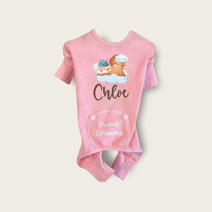 Custom dog pajamas | sweet dreams dog pajamas | dog pjs | cozy dog pajamas | dog jammies | puppy pajamas | pajamas for dogs
