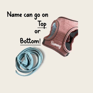 Custom dog harness with leash | personalized puppy harness | reflective harness | adjustable dog harness | harness and leash set