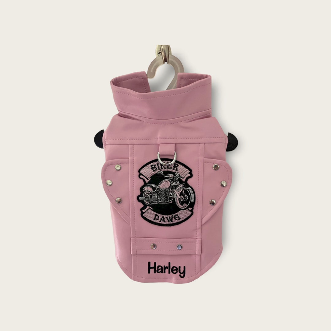 CUSTOM Dog Motorcycle Jacket Biker Dog Jacket Embroidered Motorcycle