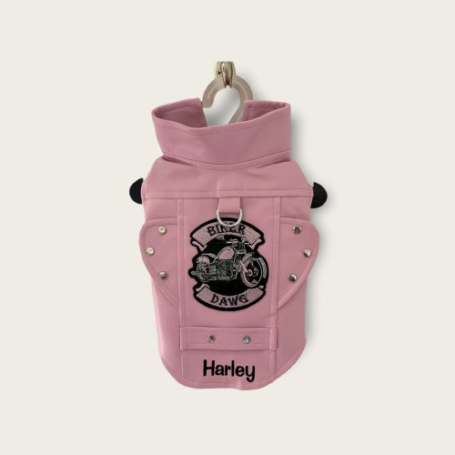 CUSTOM Dog Motorcycle Jacket Biker Dog Jacket Embroidered Etsy