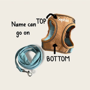 Custom dog harness with leash | personalized puppy harness | reflective harness | adjustable dog harness | harness and leash set