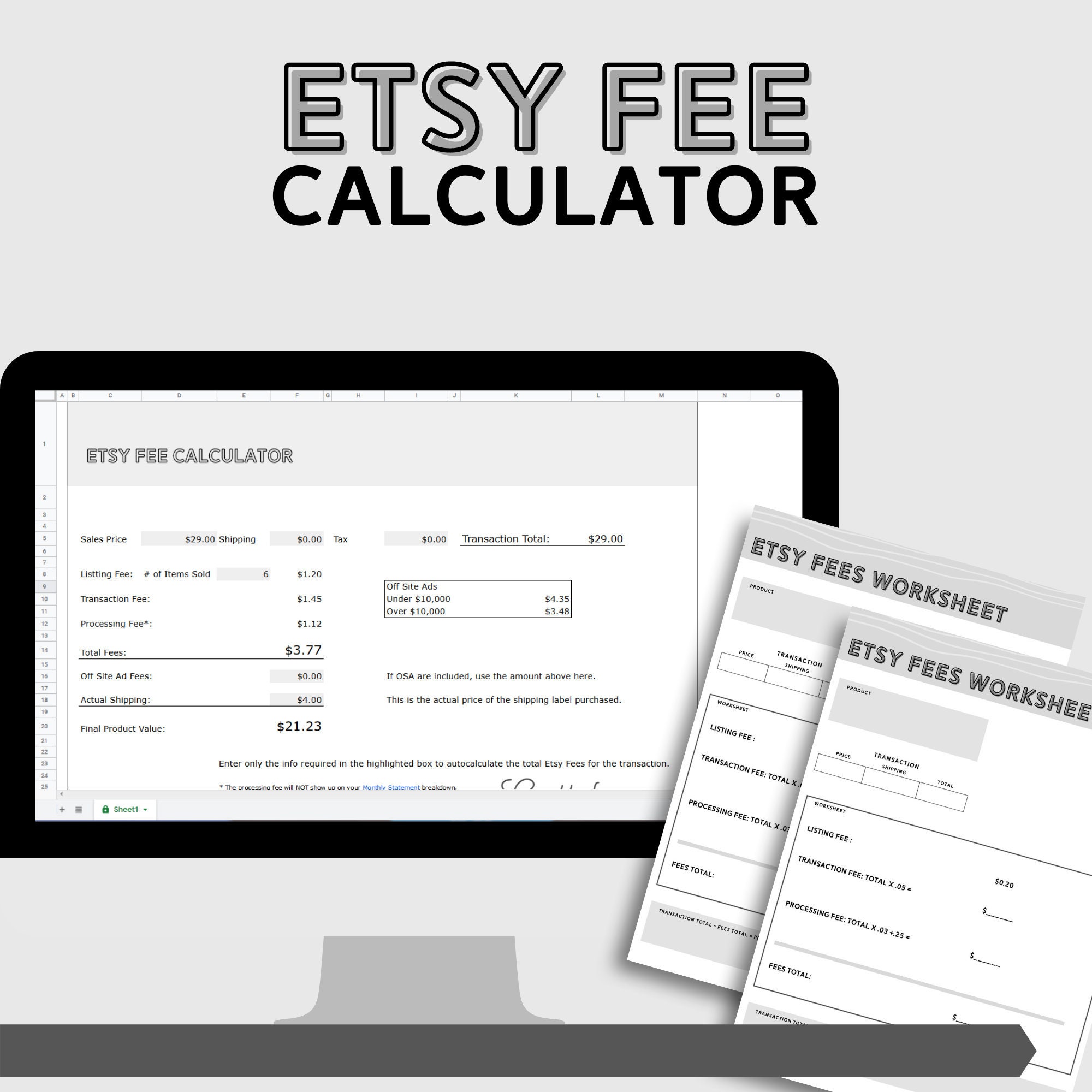 ETSY FEE CALCULATOR complete Etsy Fee Calculator for the Etsy