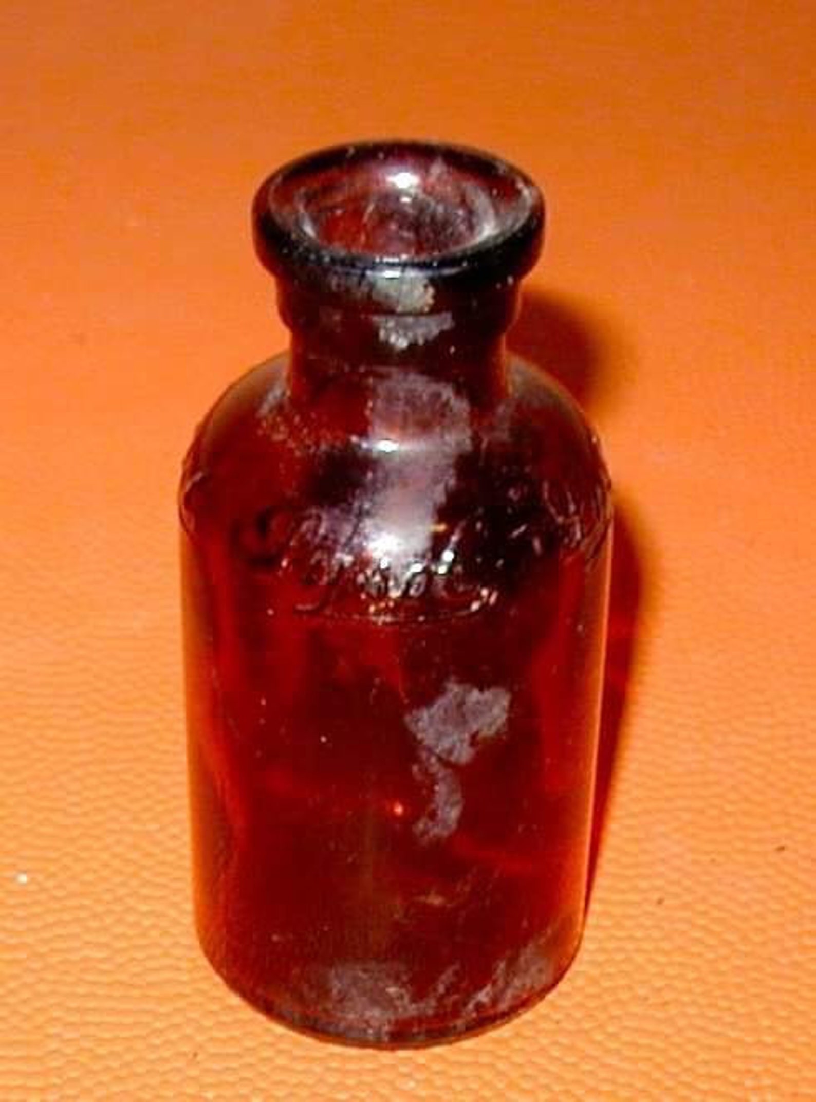 Vintage 1913 Lysol Bottle Amber Glass 4. Free Shipping. Made Etsy