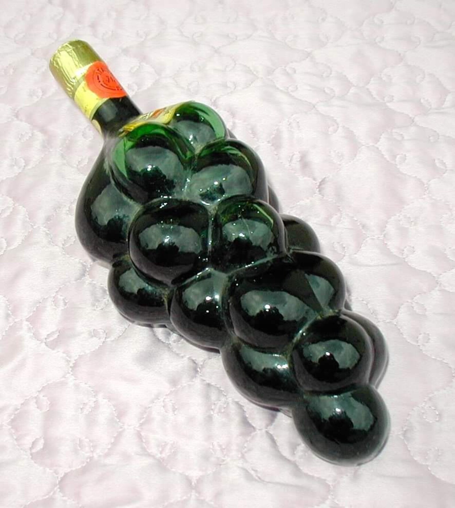 Vintage Bunch of Grapes Glass Decorative Wine Bottle. Etsy