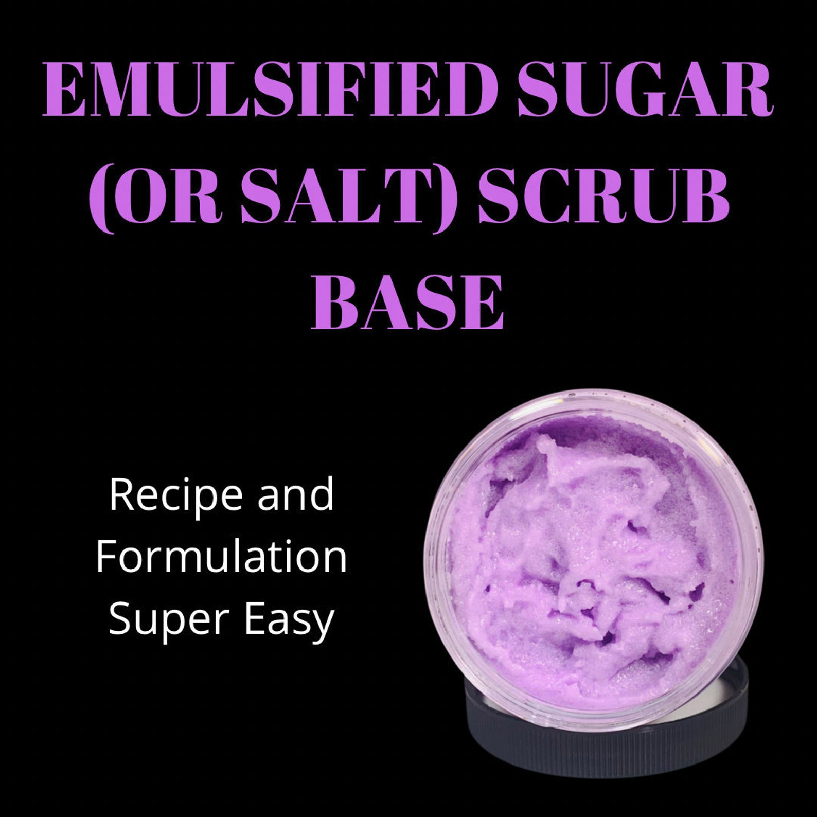 Emulsified Sugar Scrub Base Recipe Make Your Own Sugar Scrub Etsy