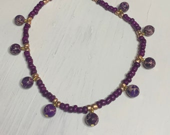 Women's Purple Jasper Necklace