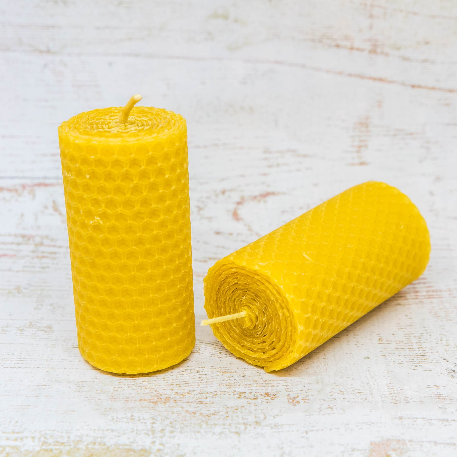 Bougie en Cire d'abeille Gaufrée 100% Naturelle et Française
