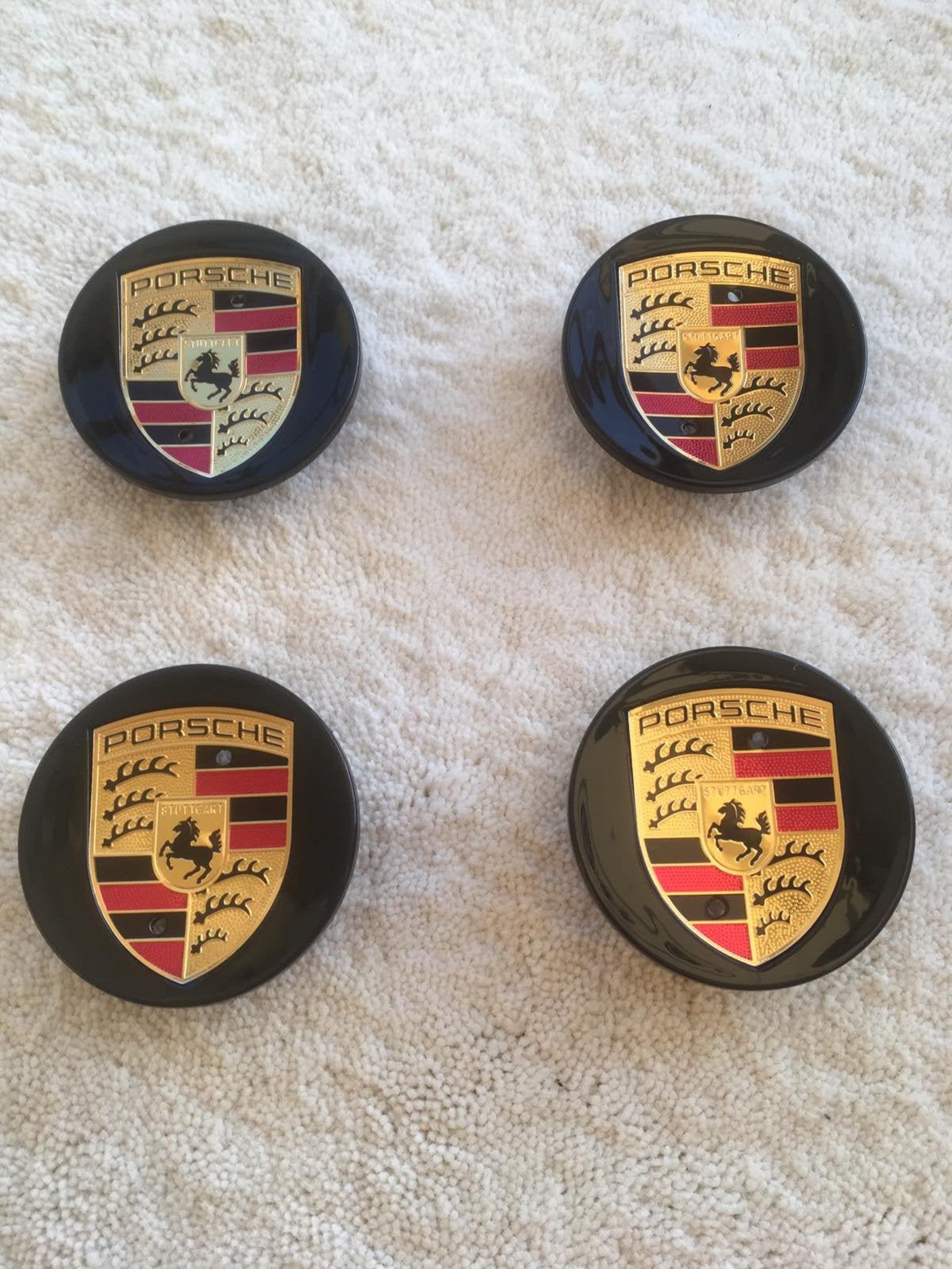 4pcs 3inch 76mm Black Porsche wheel center caps fits Etsy