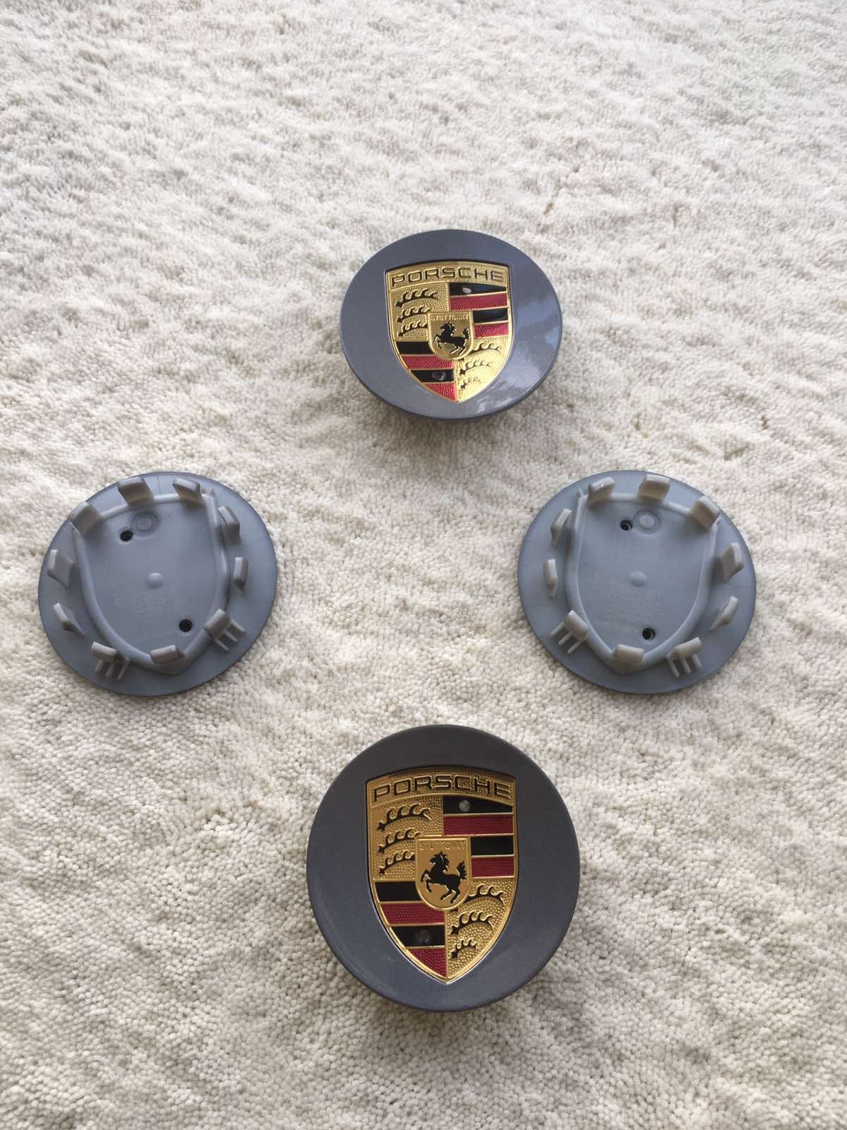 4 pcs 3inch 76mm Gray Porsche wheel center caps fits Etsy
