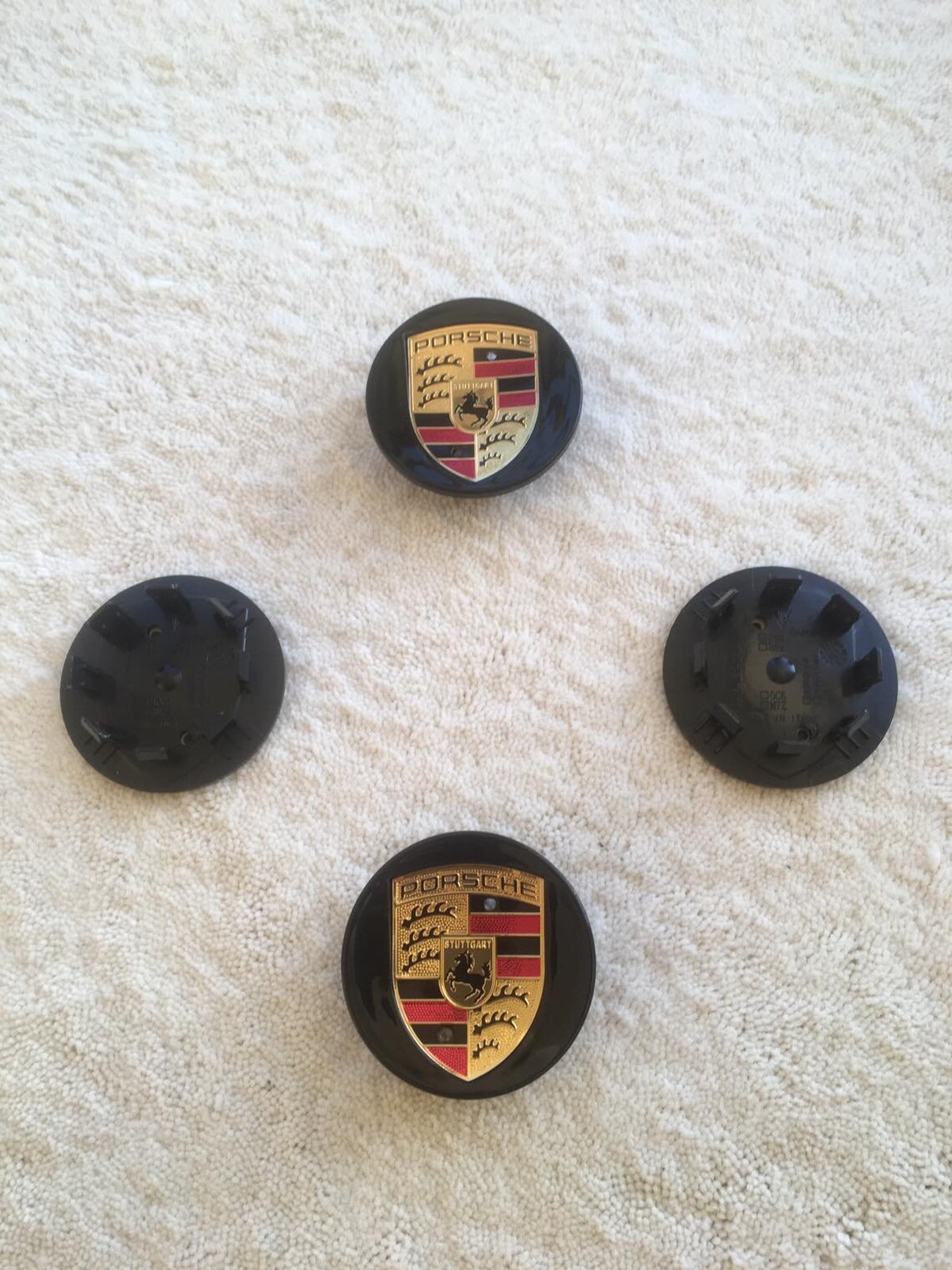 4 pcs 3inch 76mm Black Porsche wheel center caps fits Etsy