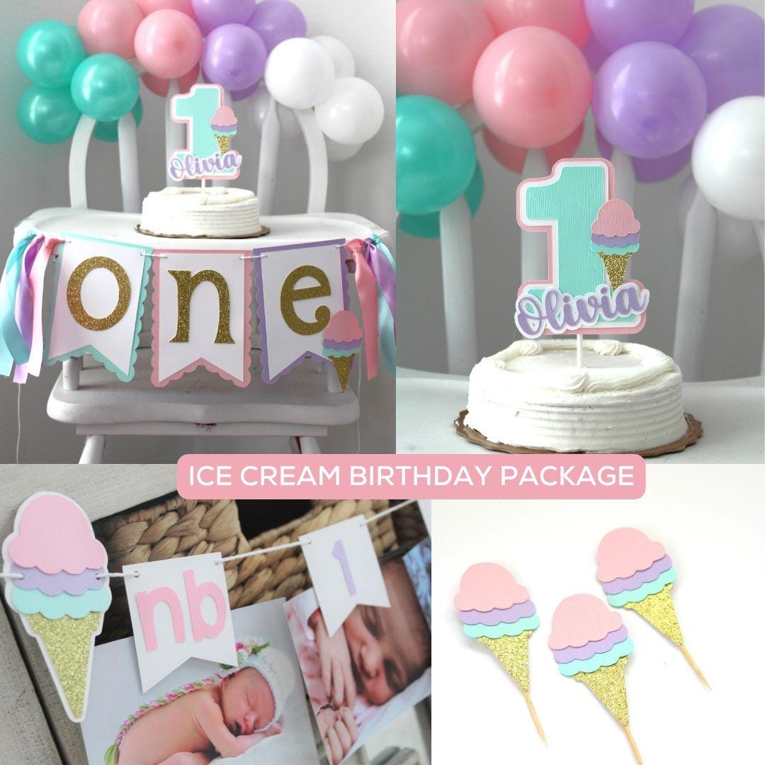 Ice Cream Cake Topper