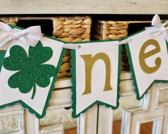 St. Patrick's Day Birthday Decorations, Shamrock Banner, St Patty's Day Decorations, St. Patrick's Day Party, Lucky One Birthday Decorations