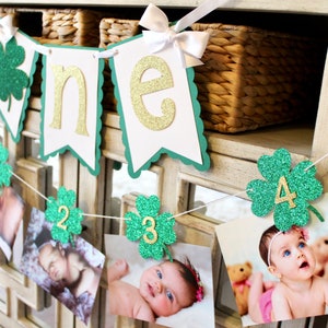 St. Patrick's Day Birthday Decorations, Shamrock Banner, St Patty's Day Decorations, St. Patrick's Day Party, Lucky One Birthday Decorations