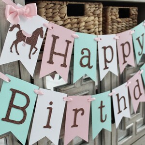 Horse Birthday Banner, Horse Birthday Party Decorations, Horse Birthday