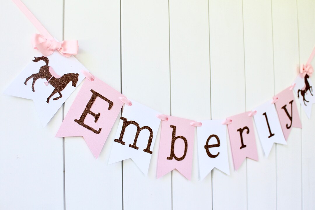 Horse Birthday Banner, Horse Birthday Party Decorations, Horse Birthday