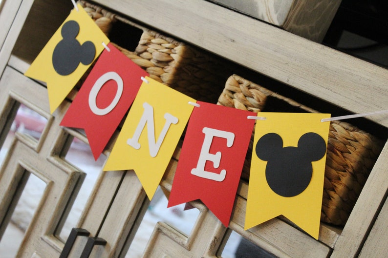 Mickey Mouse Birthday Banners Mickey Birthday Party | Etsy