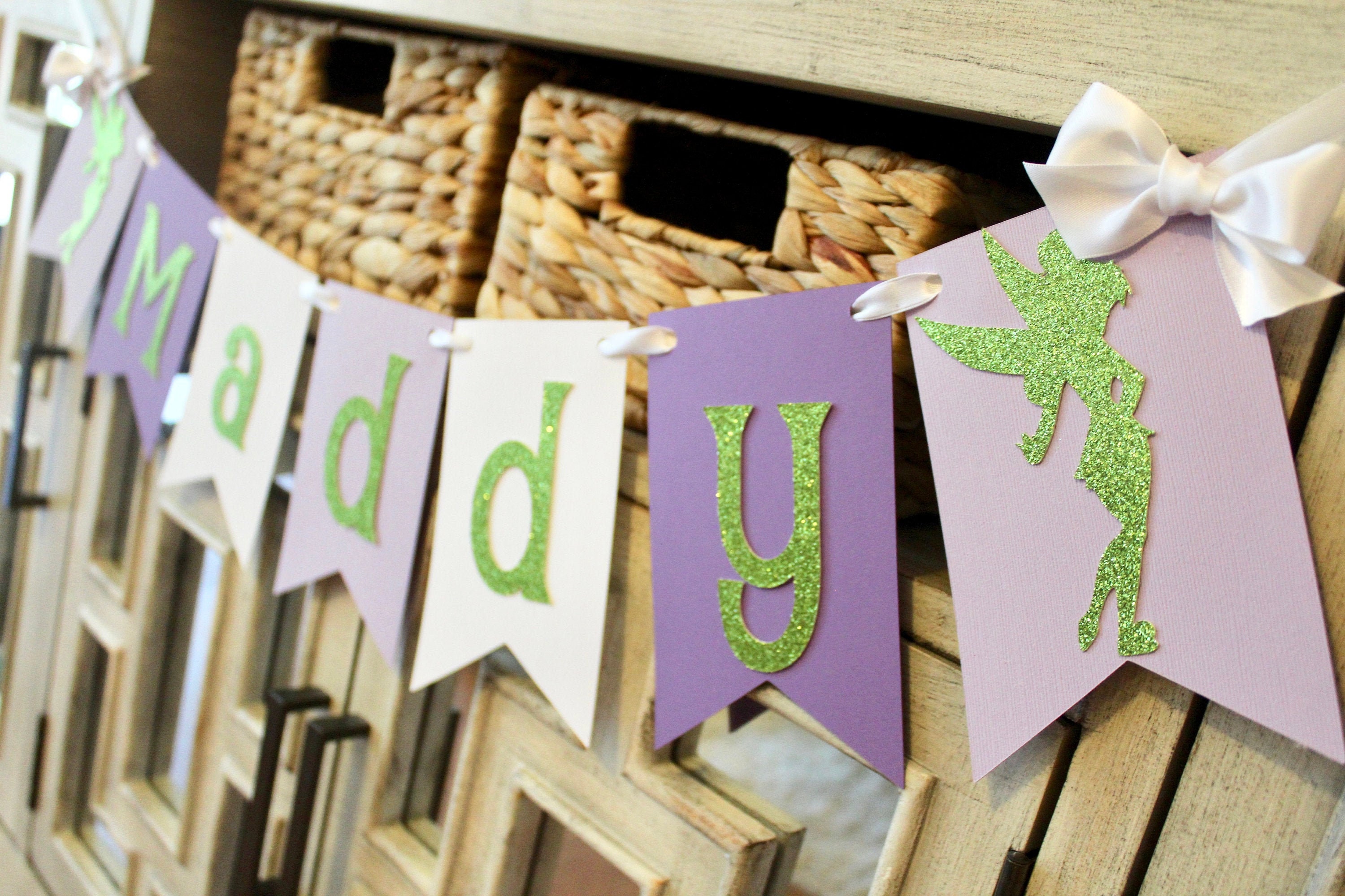 Personalised Fairy Birthday Banner - Pink Paper Decoration For Girls' Parties (6ft) 3 thumbnail image