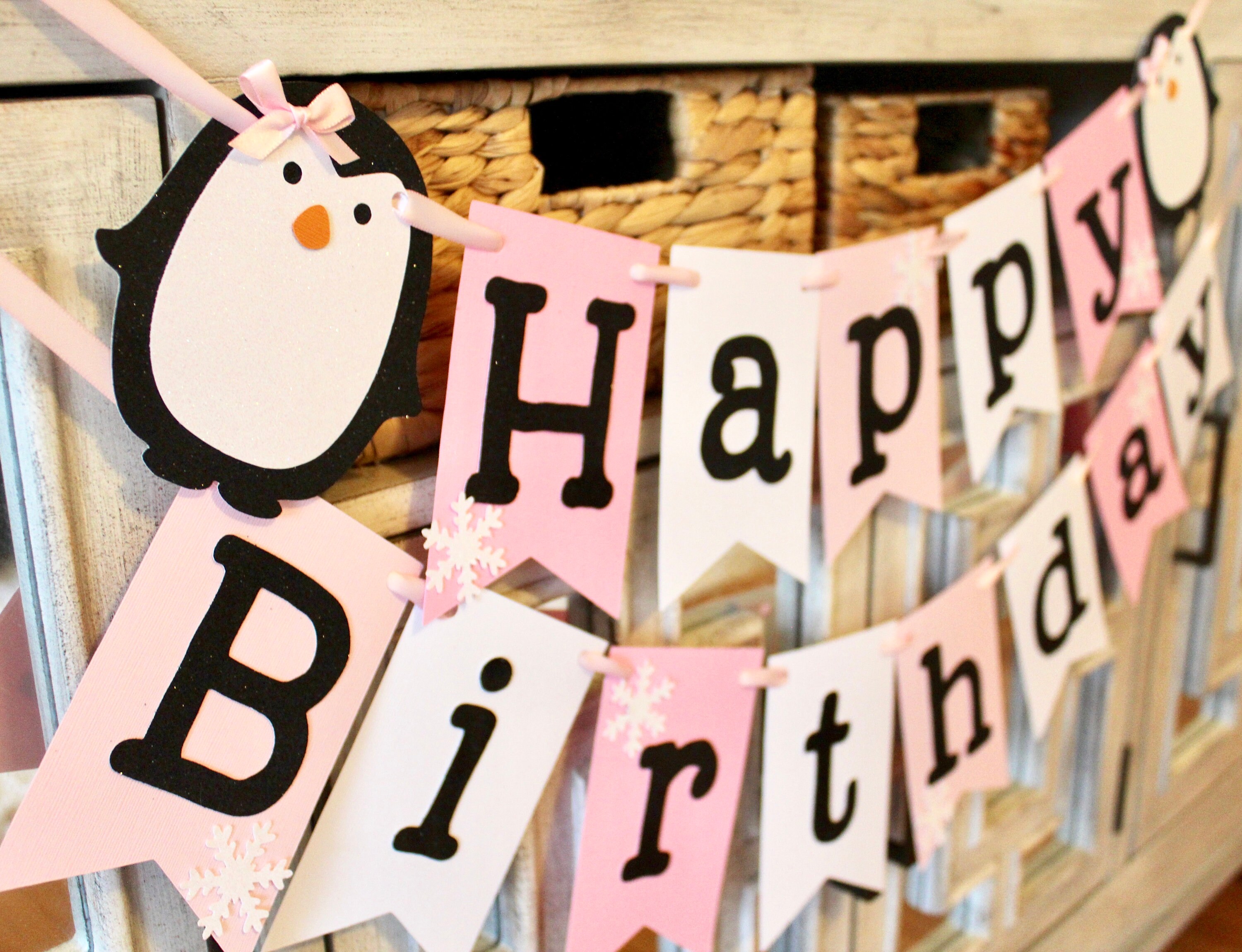 Penguin Birthday Decorations Penguin Birthday Banner Penguin | Etsy
