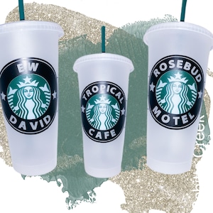 Starbucks Cold Cup with Straw Schitts Creek Inspired Starbucks Cold Cup with Name Option Starbucks Reusable cup Friend/Girlfriend/2024 Gift