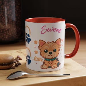 Cute Dog-Themed Accent Coffee Mug for Pet Lovers, Gift for Dog Owners, Adorable Puppy Mug, Pet Lover&#39;s Tea Cup, Animal-Themed Coffee Cup