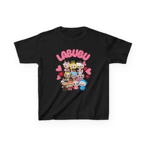 Cute Labubu Cartoon Kids T-Shirt Adorable Cotton Tee for Boys or Girls, Fun Birthday Gift, Summer Casual Wear,