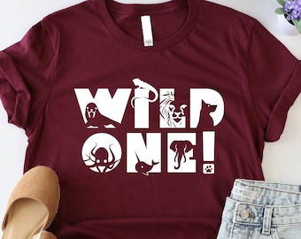 Wild One Shirt, Camp Outdoors Shirt, Wild Animals Shirt, Family Wild One Shirt, Animal Lovers Tshirt, Gift For Adventurer, Environmental Tee