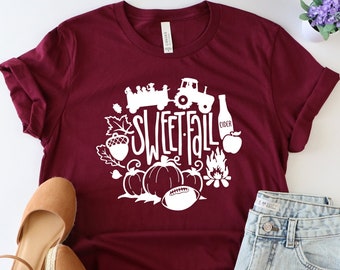 Sweet fall shirt, Fall shirt, Fall season shirt, Pumpkin shirt, Fall Shirt for Women, fall shirt women, Pumpkin Patch Shirt, autumn shirt